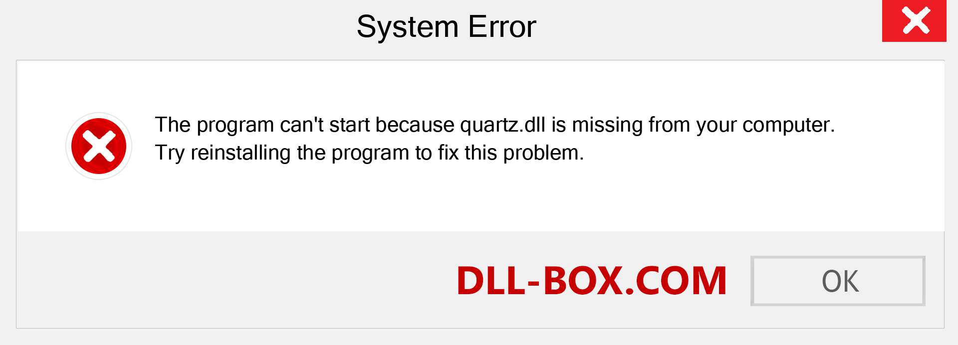  quartz.dll file is missing?. Download for Windows 7, 8, 10 - Fix  quartz dll Missing Error on Windows, photos, images