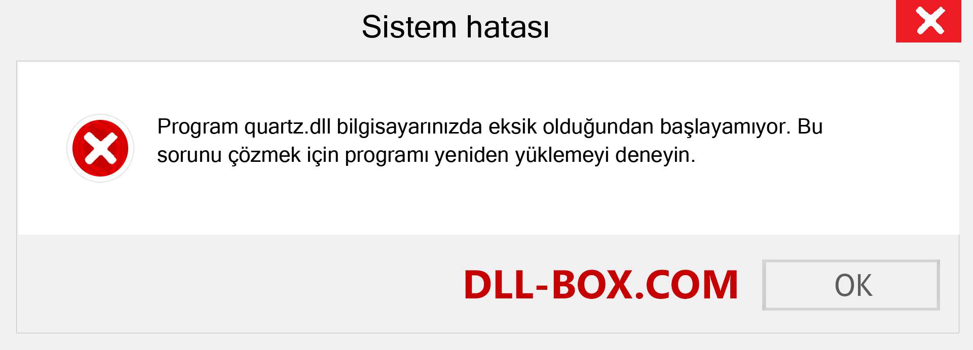 quartz.dll dosyası eksik mi? Windows 7, 8, 10 için İndirin - Windows'ta quartz dll Eksik Hatasını Düzeltin, fotoğraflar, resimler